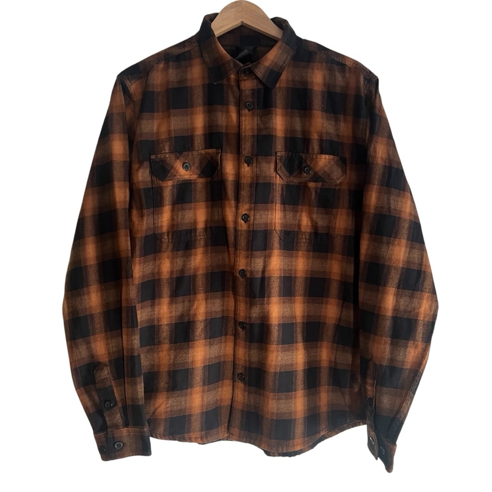 Stormtech Chesapeake Plaid Button-Up Shirt Men’s L Black Camel